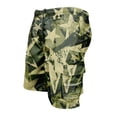 thumbnail image 2 of Fabrcox Camo Cargo Shorts Men Elastic Waist Men's Bermuda Shorts Breathable Summer Outdoor Running Men’s Basketball Shorts with Pockets Green L, 2 of 4