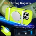 thumbnail image 3 of Strong  for iPhone 13 Pro Max Case,[Compatible with Magsafe][Glass Screen Protector+Camera Lens Protector] Slim Shockproof Cover Phone Case for iPhone 13 Pro Max 6.7",Fluorescent Green, 3 of 14