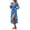 C- Aqua Multi, variant on Women Kimono Robes Full Length Knit Bathrobe Lightweight Soft Sleepwear V-neck Casual Ladies Loungewear