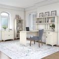 thumbnail image 2 of Scranton & Co Furniture Salinas L Shaped Desk w/ Hutch & Storage in White, 2 of 7