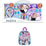 Disney Frozen 28-Piece Mega Hair Gift Set & 12-Piece Makeup Set with Backpack, Kid's Gift Set