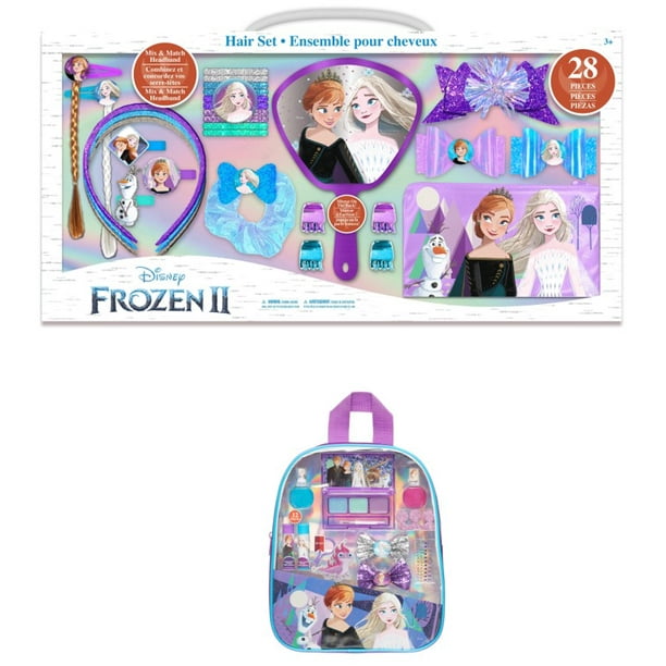 pix Backpack Frozen 2 Makeup Set disney frozen 28 piece mega hair gift set 12 piece makeup set with backpack kid s gift set