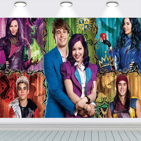 Descendants Party Supplies Background Backdrop Taspestry Banner Poster Decor Decorations