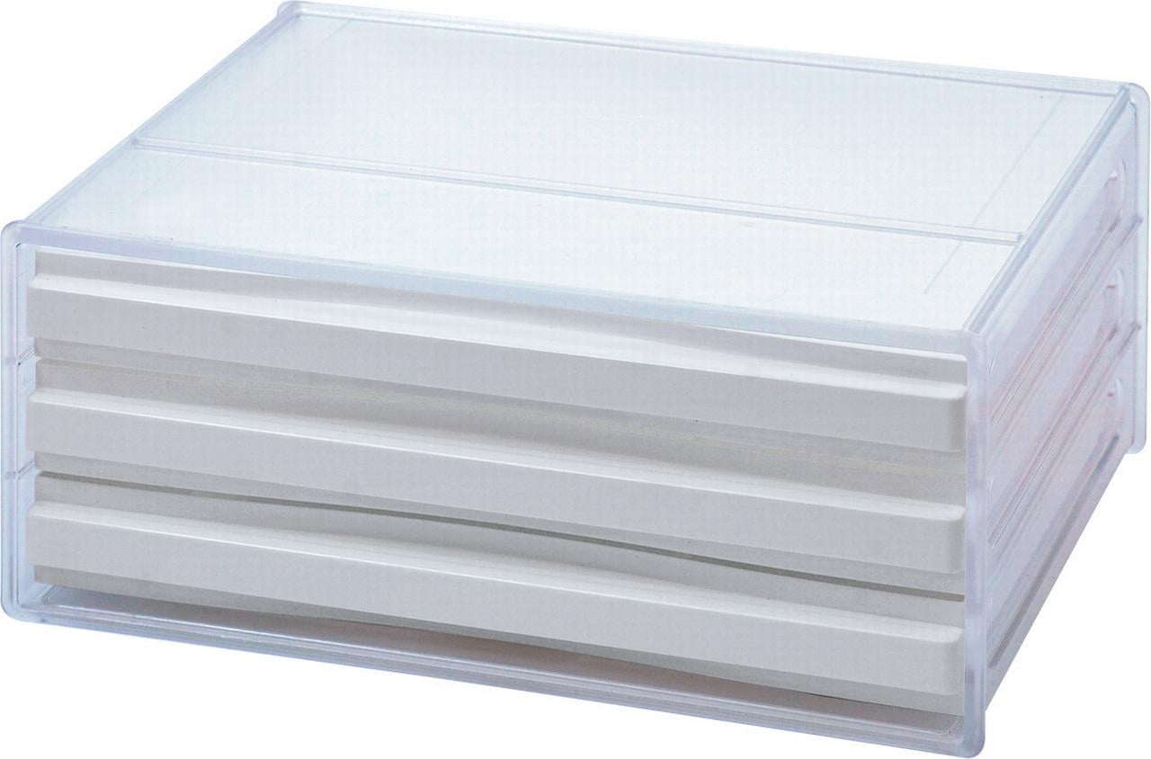 Livinbox 6pcs Desktop File Organizer Drawer Stackable File Holder