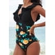 thumbnail image 4 of Traje de baño de una pieza con cuello en V para mujer con cordones y volantes Namotu CZYD-SY69-11, 4 of 5