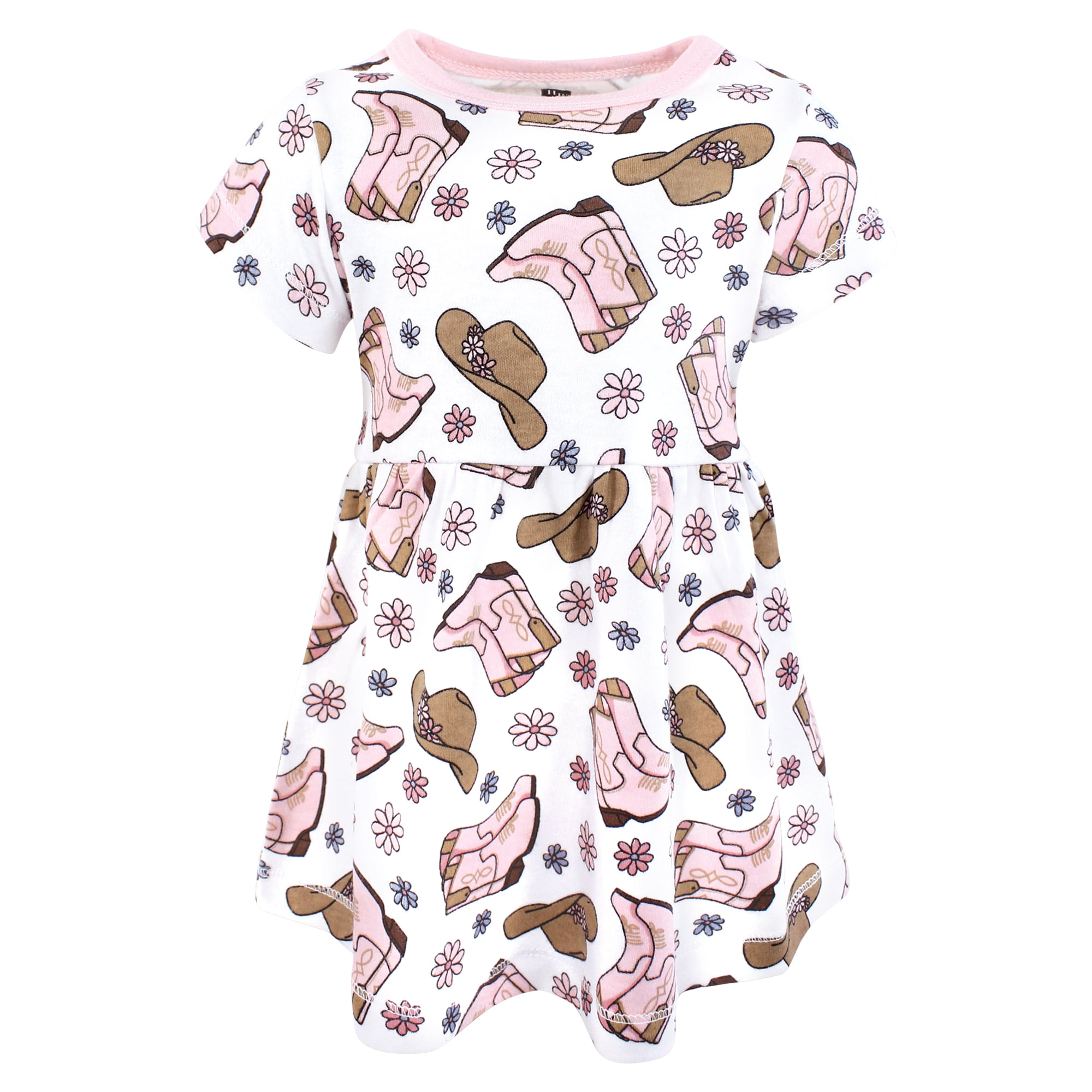 Hudson Baby Girls Cotton Dresses, Cowgirls, 3T