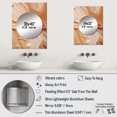thumbnail image 4 of Designart "Imagination Unbounded in Orange and Beige I" Abstract Mirror Wall Decor - Modern Orange Abstract Dining Room Wall Mirror Art - 32" x 24" Inch, 4 of 5