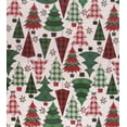 thumbnail image 4 of Seasons Greetings Plaid Christmas Trees Vinyl Flannel Backed Tablecloth 52"x70" Oblong, 4 of 4