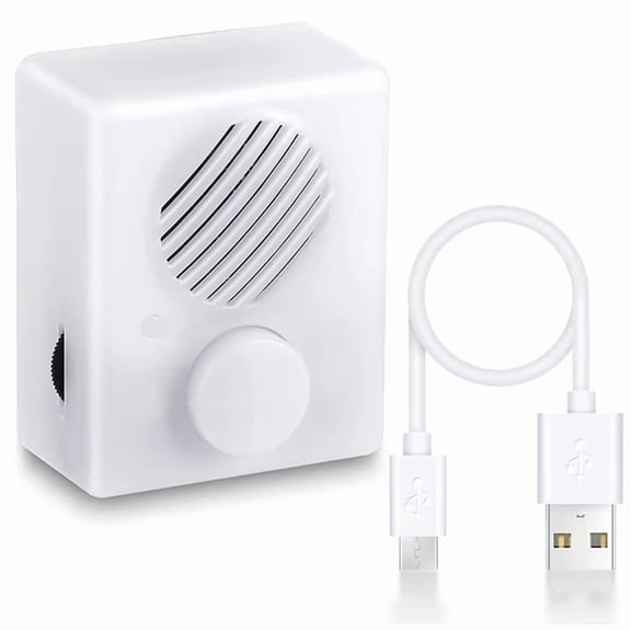 Sound Box for Stuffed Animals 360 Seconds Push Button Sound Box USB Voice Box Playing Button Device for Audio Message,1 * player 1 * USB cable,White