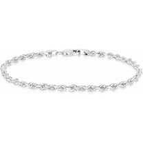 Floreo 14k White Gold 2.5mm Solid Rope Chain Bracelet