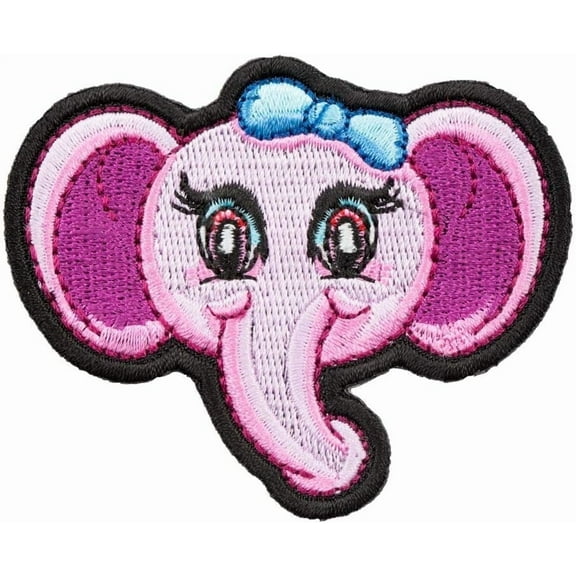 Elbertyna The Pink Elephant Patch, Zoo Animals Patches