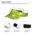 thumbnail image 3 of Kdxio Green Apple Print Sun Visor Hat Golf Visor Adjustable Velcro Outdoor Sports Cap For Men Women, 3 of 7