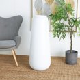 thumbnail image 3 of DecMode 40" Tall Floor White Resin Vase, 3 of 14