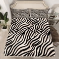 thumbnail image 2 of Homewish Teens Female Men Women Zebra Print 4 Pieces Queen Sheet Sets,Jungle Animal Stripes Ultra Soft Flat Sheet,Woodland Wildlife Print Queen Fitted Sheet,Lightweight Room Decor, 2 of 7