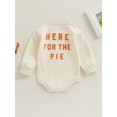 thumbnail image 4 of LMLYSoH Baby Girls Boys Sweatshirts Rompers Thanksgiving Clothes Letter Print Crew Neck Long Sleeve Toddler Fall Bodysuits, 4 of 8