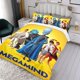 thumbnail image 3 of Megamente Conjunto de sábanas temático, trío de piezas, cómodo y amigable con la piel, diseño único, regalo de decoración para el hogar para familiares, amigos y fans,135cm *200cm, 3 of 6