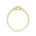 thumbnail image 2 of Angara Natural Opal Ring - Tapered Shank Oval Opal Ring with Trio Diamond Accent for Women | October Birthstone Jewelry | 14K Yellow Gold Opal Ring (Ring Size = 7.5), 2 of 10