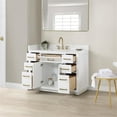thumbnail image 3 of Gavino 48" Wood Vanity in White with Grain White Composite Stone Top no Mirror, 3 of 16