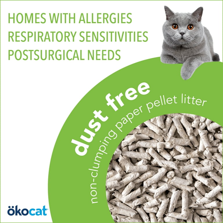 Okocat Dust Free Non Clumping Paper Pellet Cat Litter 11.7lbs
