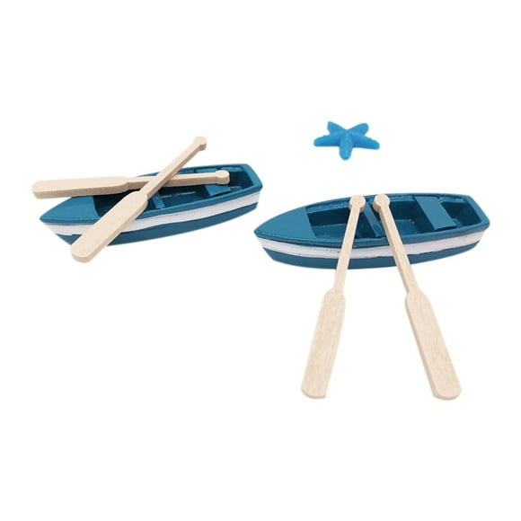 TechWave Exquisite Blue Mini Boat Miniature FOR 1/12 Dollhouse Living Room Decoration 1980s Action Figures Impractical Action Figures Q Bot Bot Toilet Stone Protectors Action Figures G Scale Train