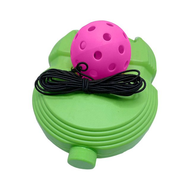 pitrice Pickleball Trainer Beginner Exercise Outdoor Sports Training Base Pickleball Pink Ball Green 16x25cm