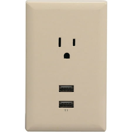 RCA Wall Plate Multi-Outlet USB Charger