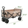 thumbnail image 4 of Andeworld Collapsible Folding Wagon Cart,Heavy Duty Foldable Wagon with Big Wheels,Portable Large Capacity Utility Wagon Cart for Camping Fishing Sports Shopping, Khaki, 4 of 7