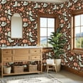 thumbnail image 4 of Western Peel and Stick Wallpaper 23.6in x 9.8ft Cowboy Boots Hats Floral Horseshoes Earthy Tones Contact Paper Vinyl Waterproof Self Adhesive Wall Paper for Bedroom Shelf Cabinet Renter Friendly, 4 of 8