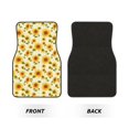 thumbnail image 2 of Kdxio European-style Pattern Sunflower Print Car Floor Mats Universal SUV Front Rear Floor Foot Mats 4-Piece Full Set with Non-Slip Rubber Backing Car Accessories for Most Cars, 2 of 7