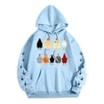 thumbnail image 4 of Women Casual Lightweight Loose Hoodie Sweatshirt for Women with Long Sleeve Chicken Graphic Pullover Hoodie Sky Blue S, 4 of 5