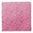 thumbnail image 4 of Bimba Pink Mustache Face Pure Silk Printed Head Bandanas Summer Neck Wrap Scarf 40 x 40 Inches, 4 of 6