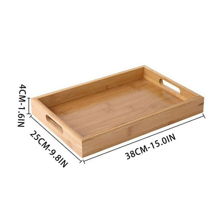 

Bamboo Tray Household Tea Cup Tea Tray Wooden Hotel Restaurant Tray Bread Barbecue Tray