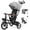 Gray, variant on XJD 7 in 1 Tricycle for Toddlers, 2-4 Years Kids Foldable Tricycle with Adjustable Seat and Push Handle, Black
