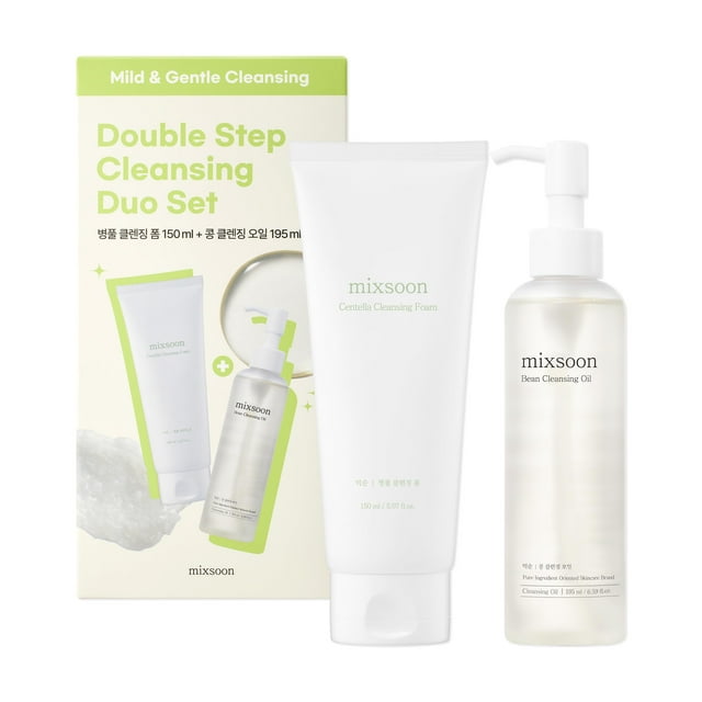 Set limpiador mixsoon Centella Foam 150 ml y aceite de frijol 195 ml