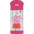 thumbnail image 2 of Botella de acero inoxidable THERMOS FUNTAINER de 12 onzas con pajita aislante al vacío para niños, Peppa Pig., 2 of 3