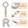thumbnail image 4 of Encanto de letra R de Uxcell con rhinestones para hacer joyas, blanco, 4 of 6