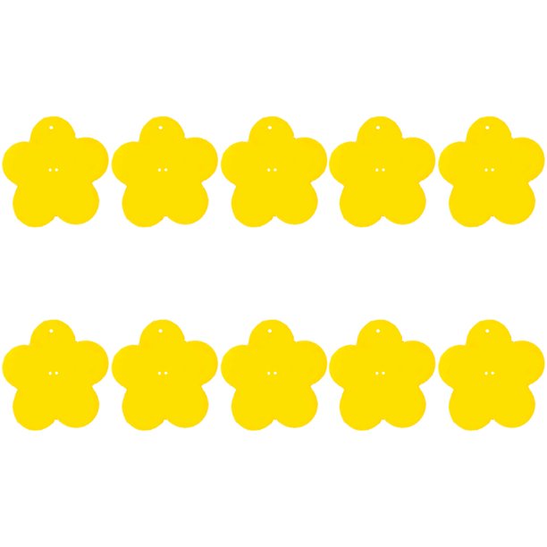 Trampa adhesiva para moscas de la fruta no tóxica trampas para moscas de doble cara (flores) amarillo 10 Uds.