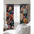 thumbnail image 4 of Flower Kitchen Curtains Spring Summer Country Watercolor Sunflower Floral Cafe Short Curtains for Bathroom Blackout Window Curtain Small Window Treatment Drapes for Bedroom Living Room 27.5"x39"x2, 4 of 9
