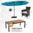 thumbnail image 3 of Costway 11 PCS Patio Wicker Dining Set with Double-Sided Outdoor Umbrella 8 Stackable Chairs, 3 of 9