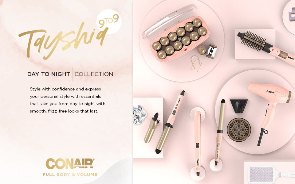 Tayshia by Conair 1" and 3/8" Barrel Size Interchangeable Clipless Curling Wand Barrel Size