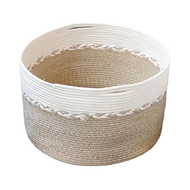 Cesta de lavandería tejida para baño, cesto de juguete para bebé, cesta organizadora decorativa plegable para zapatos, manta, juguetes, sábanas, bolso