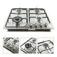 thumbnail image 2 of DENEST Kitchen Gas Cooktop 23" 4 Burner Gas Stove NG /LPG Built-In Gas Cooktop Stainless Steel, 2 of 10