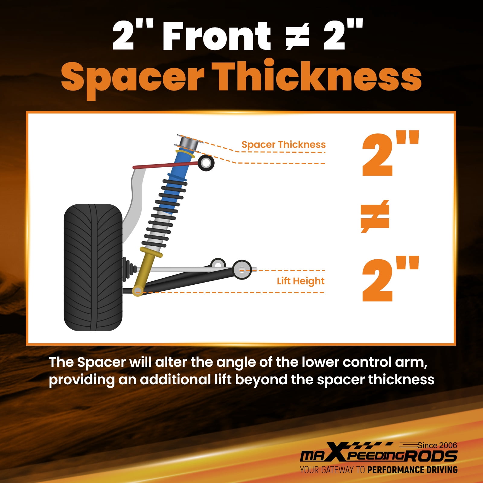 maXpeedingrods 2" Front Leveling Kit for Ford F150 4WD 2WD 2004-2023, Aluminum Front Strut Spacer, Suspension Leveling Lift Kit, Gray