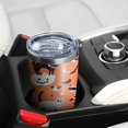 thumbnail image 5 of Hallween Spooky Black Cats Pumpkin Tumbler with Straw, Spooky Black Cats Pumpkin Stainless Steel Double Walled Vacuum Insulated Cup, Spooky Holiday Gifts for Women Men, 5 of 7