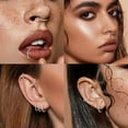 thumbnail image 6 of 2PCS 16G 18GNose Ring Cartilage Hoop Earring Stainless Steel 4Colors Choose Hoop Earrings Hinged Segment Rings Septum Hoops Daith Conch Helix Tragus Piercing 6mm/8mm/10mm/12mm, 6 of 7