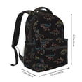 thumbnail image 2 of Disketp Neon Dinosaur Mochila Estampada para Hombre y Mujer – Mochila Ligera Clásica con Múltiples Bolsillos para Universidad, Trabajo y Viajes-One Size, 2 of 5