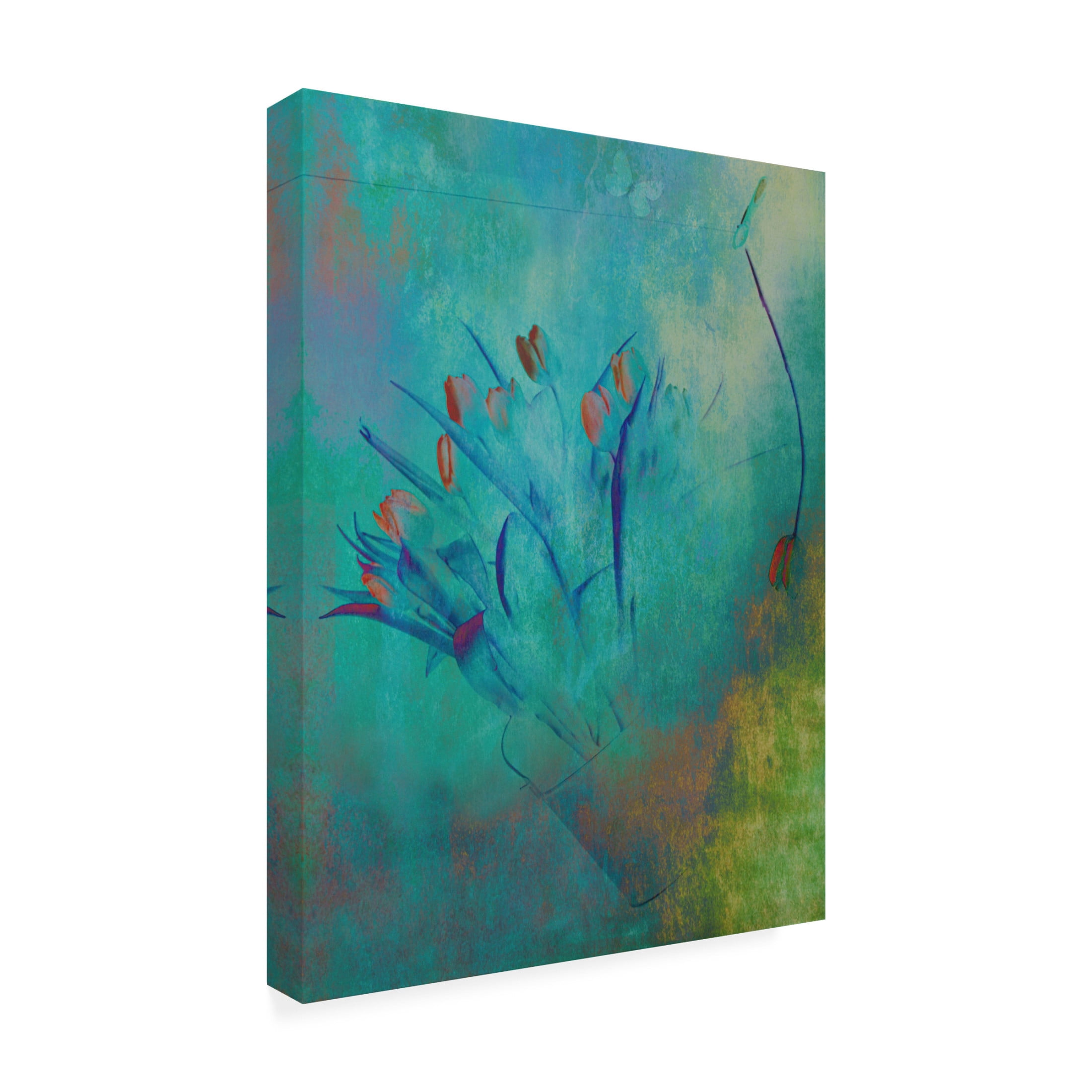 Canvas Wall Art - Delphine Devos 'Tulips 2 ' Wall Art for Living Room, Bedroom, or Office D?cor by Trademark Fine Art - 18 x 24 Inches