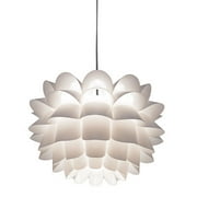 Possini Euro Design White Flower Pendant 19 1/2 Wide Modern Blooming Curved Petals for Dining Room Living House Home Foyer Kitchen Island Entryway