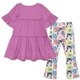 thumbnail image 2 of Millie Loves Lily Girls Fuschia Tiered Dress and Legging Set,Toddler Girls,Size 4T, 2 of 5
