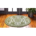 thumbnail image 4 of Unique Loom Bromley Vintage Country Rug 5' x 5' Round Green/Ivory, 4 of 4